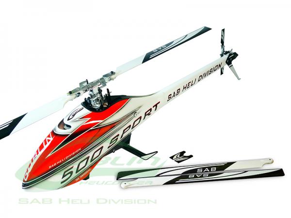SAB Goblin 500 Sport HELICOPTER KIT white (with 2x BLADES)