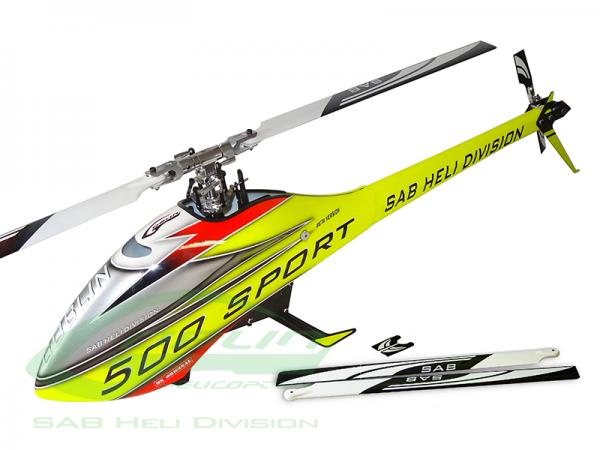 SAB Goblin 500 Sport HELICOPTER KIT yellow (with 2x BLADES)