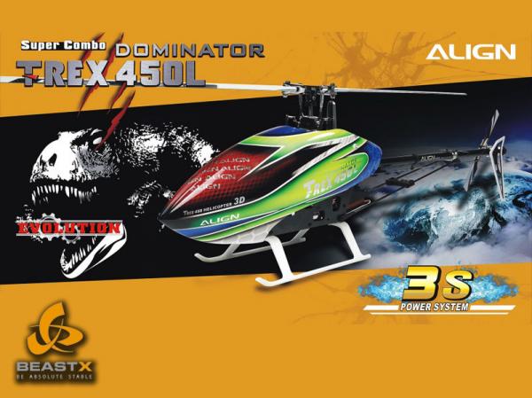 Align T-REX 450L DOMINATOR 3S Super Combo with BEASTX