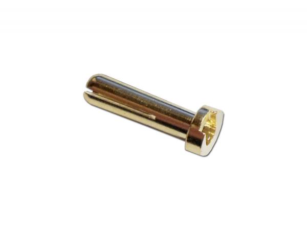 Goldkontakt Stecker 4mm LOW PROFILE