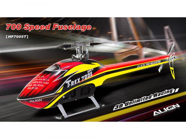 Align T-Rex 700 Speed Fuselage Red / Yellow