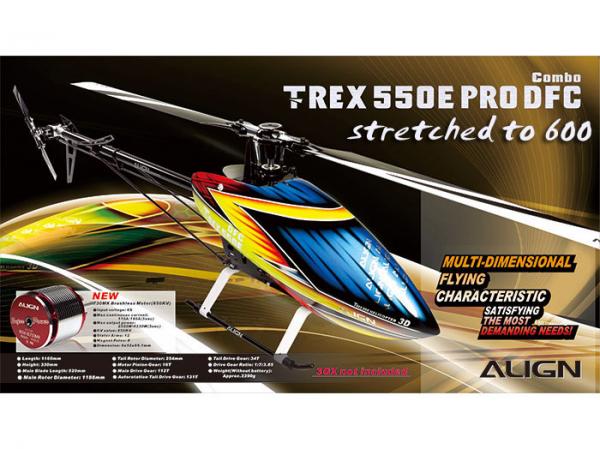 Align T-Rex 550E PRO DFC stretched to 600 (ohne 3GX)