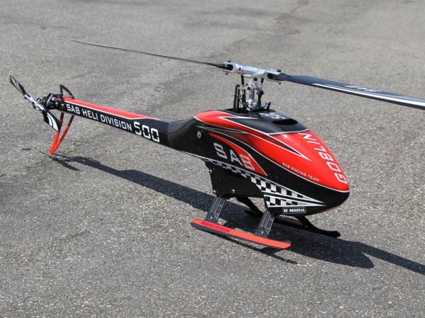 SAB Goblin 500 HELICOPTER KIT CARBON / RED (with BLADES)