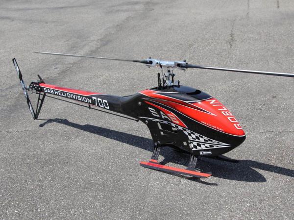 SAB Goblin 700 Competition Kit HELICOPTER CARBON / RED (with BL0ADES)