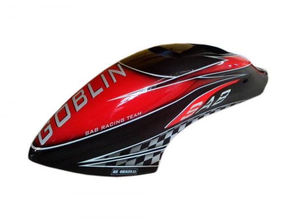 SAB Goblin 630 Carbon Canopy Black / Red # H9029-S 