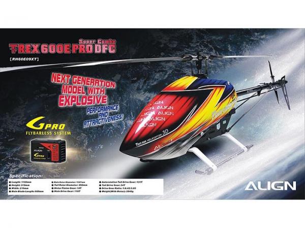 Align T-Rex 600E PRO DFC Super Combo - Flybarless with GPRO