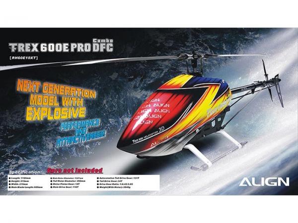 Align T-Rex 600E PRO DFC Combo - Flybarless (ohne GPRO)