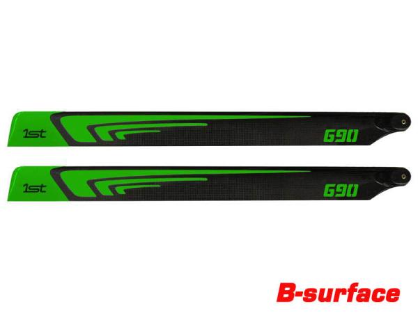 1st Main Blades CFK 690mm FBL (green) (B-Surface) 