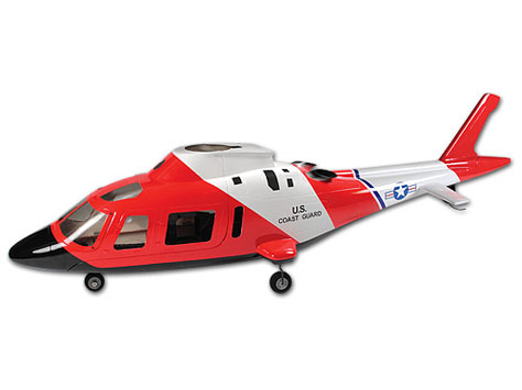 AGUSTA A-109 Scale Rumpf rot/weiß m. Einziehfahrwerk # HF5004 