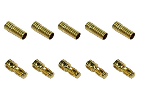Goldkontaktverbinder 3mm Set mit je 5 Stück