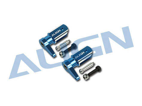 Align T-Rex 450 FBL Blatthalter CNC Alu blau # H45112 