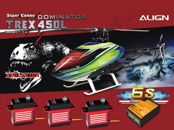 Align T-REX 450L DOM 6S SC mit Microbeast und nexspor Servos
