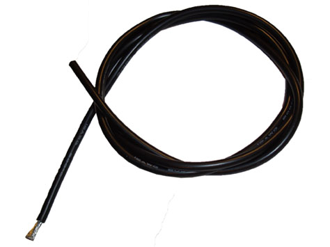 Silikon - Kabel 16AWG 1,3qmm schwarz