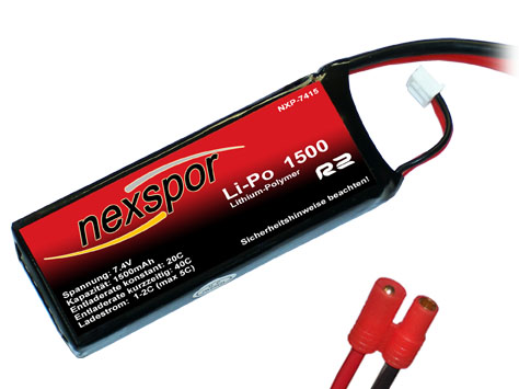 Nexspor R2 Li-Po 7,4V 1500mAh 20C