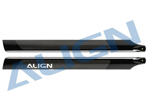 Align 600D 3K Carbon Rotorblätter schwarz 600mm T-Rex 600