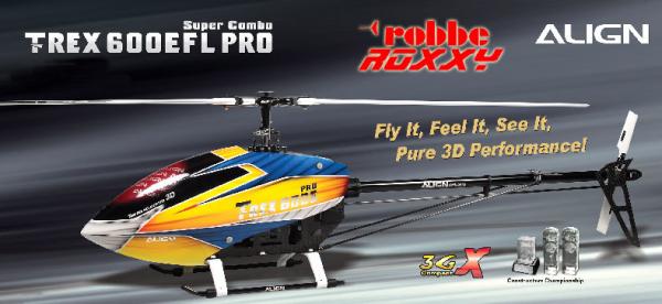 Align T-Rex 600EFL PRO Super Combo - Flybarless - ROXXY