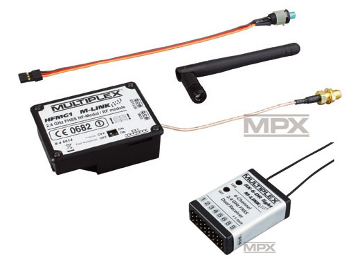 Multiplex 2,4GHz Modul Graupner/JR MC-18 20 24 +Empf RX-6-DR light