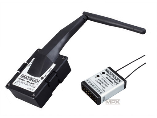 Multiplex 2,4GHz HF-Modul Graupner/JR MX-22 22S 24 24S +Empf RX-6-DR light 45666