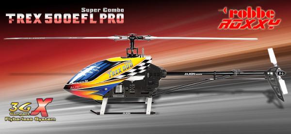 Align T-Rex 500EFL PRO Super Combo - Flybarless 3GX Roxxy