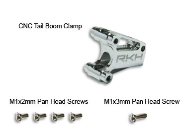 RKH mCPX CNC 2mm Tail Boom Mount (Silver)