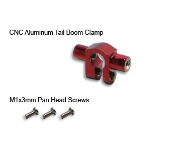 RKH mCPX CNC Aluminum Tail Boom Clamp 2mm (Red)