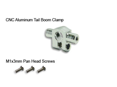 RKH mCPX CNC Aluminum Tail Boom Clamp 3mm (Silver)
