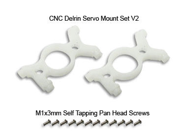 RKH mCPX CNC Delrin Servo Mount Set V2