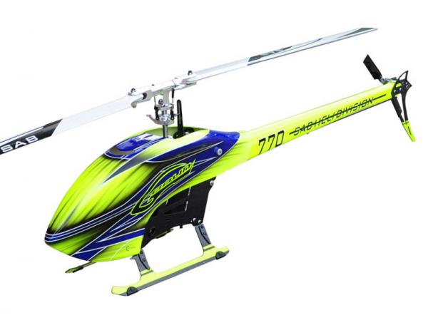 SAB Goblin 770 HELICOPTER KIT Yellow / Blue (with BLADES)