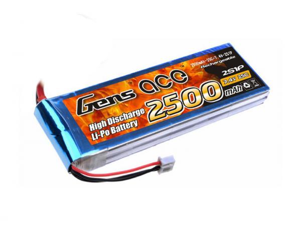 Gens ace 2500mAh 7,4V 25C 3S1P Lipo Battery Pack
