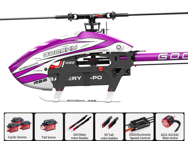 Goosky Legend RS6 Helicopter Kit purple 6S Super Combo