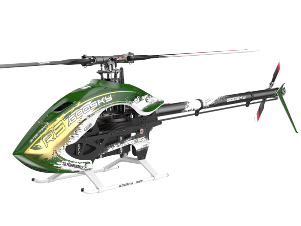 Goosky Legend RS7 Ultra Helicopter Kit green with Azure Rotorblade
