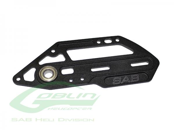 SAB Goblin Black Nitro / Thunder Aluminum Tail Side Plate Black Matte