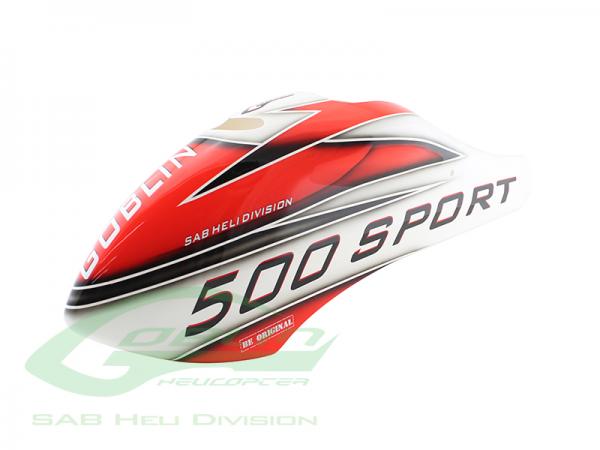 SAB Goblin 500 Sport Airbrush Canopy White/Red