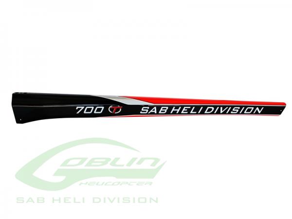 SAB Goblin Thunder T Carbon Fiber Tail Boom Red/Carbon 700 Size