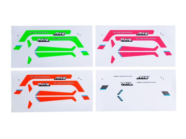 SAB Goblin RAW 500 Aufkleber Set weiss/orange/pink/grün