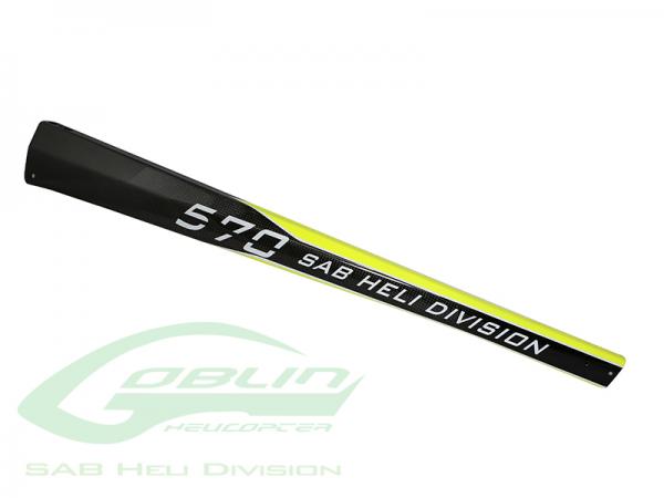 SAB Goblin 570 Carbon Fiber Tail Boom SAB Yellow/Carbon