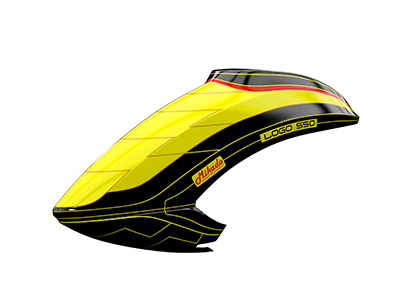 Mikado LOGO 550 Canopy Neon-yellow/black/gold # 05168 