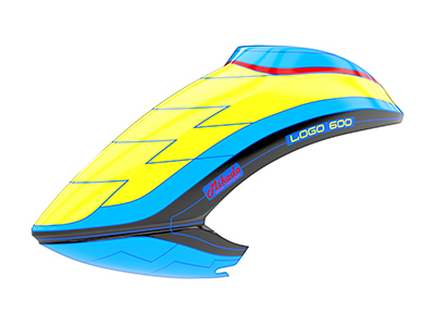 Mikado LOGO 600 Canopy yellow/blue/black # 05186 