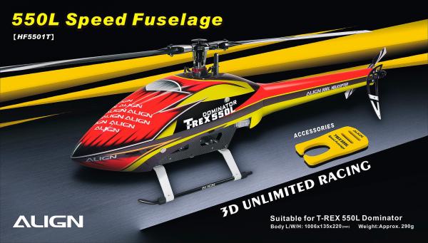 Align T-Rex 550L Speed Fuselage Red / Yellow  # HF5501 