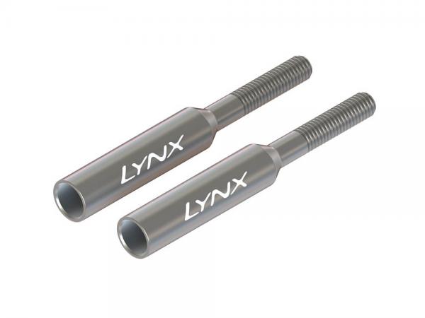 Lynx LOGO 700 Stahl Gewindeanschlüsse für Heckanlenkgestänge 2St.