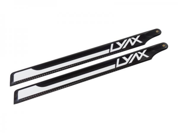 Lynx Carbon Hauptrotorblätter weiß/schwarz 215mm