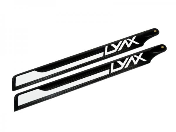 Lynx Carbon Hauptrotorblätter weiß/schwarz 193mm