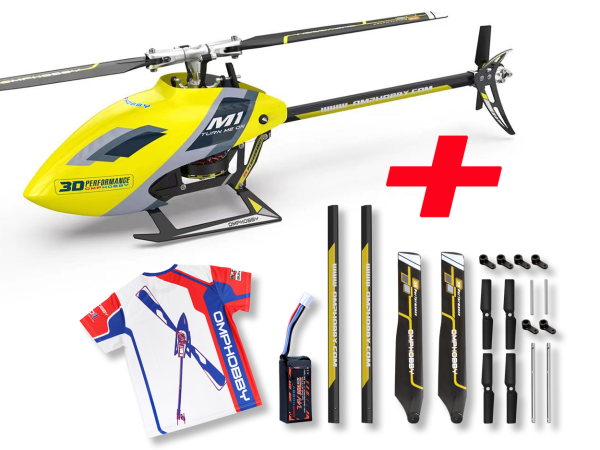 OMPHOBBY OMP Heli M1 EVO Helicopter yellow (S-FHSS RX) - Promotion Set