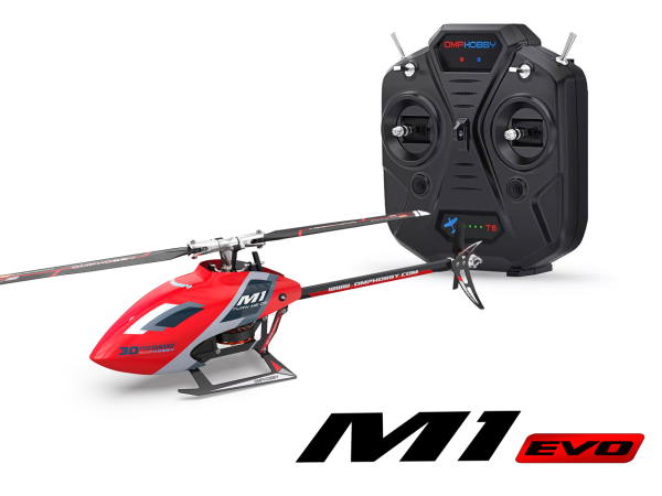 OMPHOBBY OMP Heli M1 EVO red with Transmitter T6