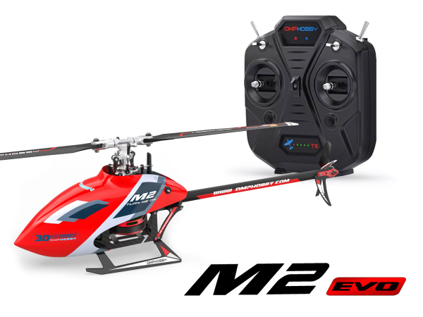 OMPHOBBY OMP Heli M2 EVO red with Transmitter T6