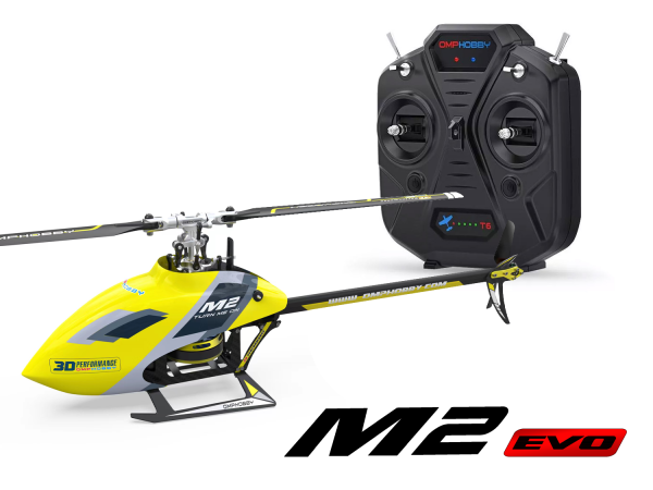 OMPHOBBY OMP Heli M2 EVO yellow with Transmitter T6