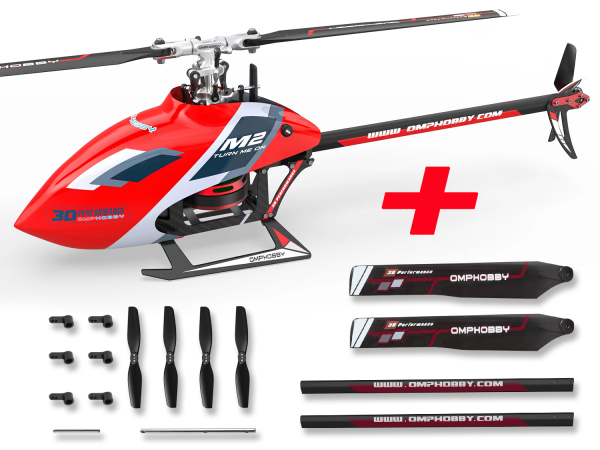 OMPHOBBY OMP Heli M2 EVO Helicopter red - Promotion Set