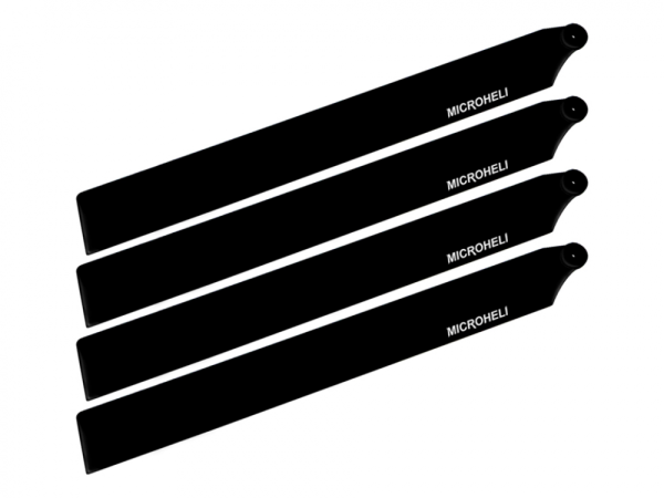 Microheli Carbon Kunststoff 4 Blatt Rotorblattsatz schwarz (für MH-M2EX001Q Rotorköpfe)