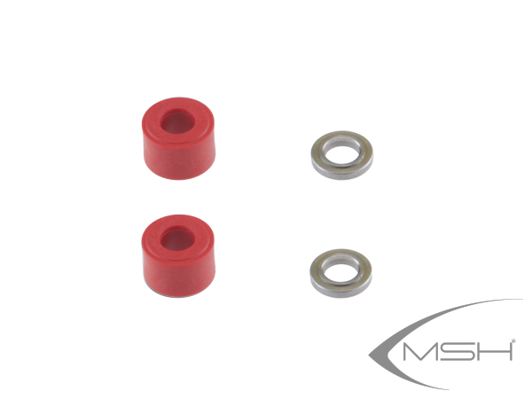 MSH Protos 380 Rotorkopf Dämpfungsgummis 3D (rot) # MSH41225 