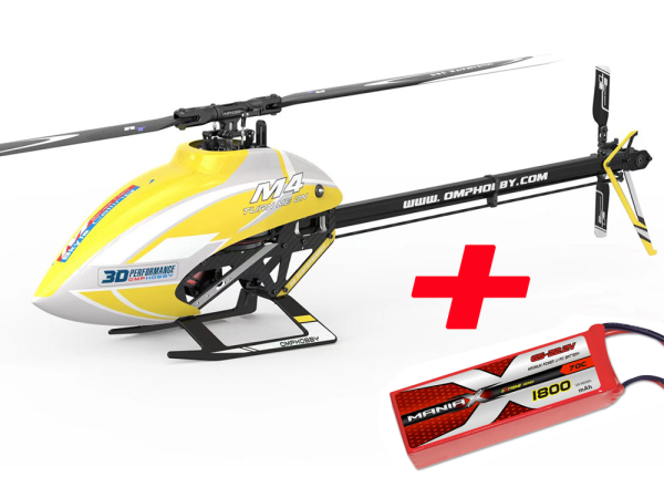OMPHOBBY OMP Heli M4 KIT Racing Yellow Helicopter - Promotion Set